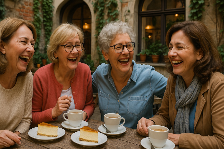 Przyjaciółki przy kawie