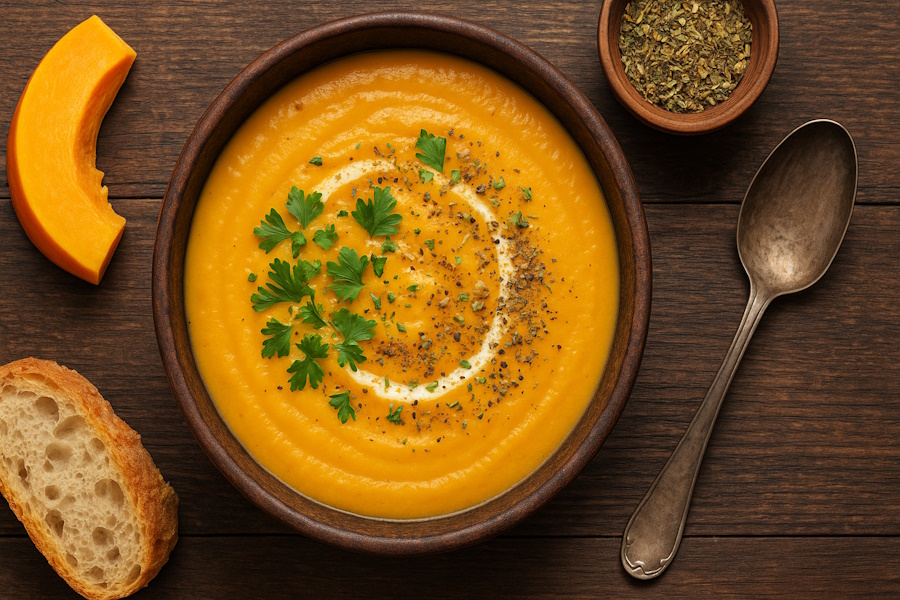 Kolorowa zupa krem z dyni